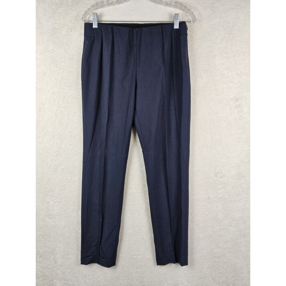 Lafayette 148 Women's Gramercy Pleated Side Zip Wool Dress Pants Size 4